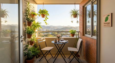 Tu rinc&oacute;n de caf&eacute;: C&oacute;mo transformar un balc&oacute;n peque&ntilde;o en un oasis matutino